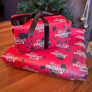 'Crap Present Inside' Christmas Wrapping Paper (3 x A1 Sheets, Single Design)