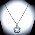 Stainless Steel Pentagram Pendant Necklace, Gothic Jewelry, Pagan Witch Necklace, Alternative Goth Accessory, Handmade