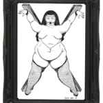 Kinky Nun on St Andrews Cross - Sister Augustine - Fat Art Print