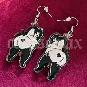 Coraline, Gothic Fat Babe Earrings