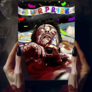 Birthday Card - Horror - Surprise Alien Chest Buster