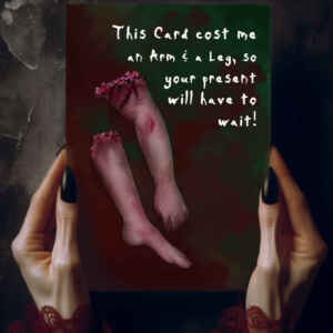 Birthday Card - Horror - An Arm & A Leg