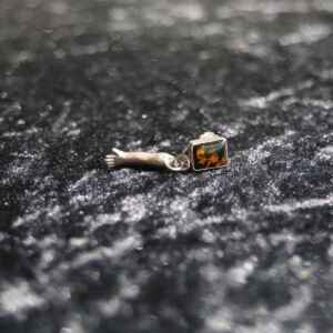 Doll's Arm Dark Amber Earring