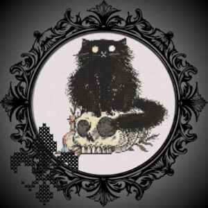 Dark Nimbus Atop A Skull-Handmade Cross Stitch & DIY Cross Stitch Kit
