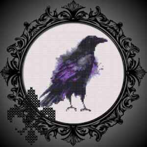Blue Crow-Handmade Cross Stitch & DIY Cross Stitch Kit (Copy)