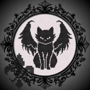 Lucipurr Morningstar-Handmade Cross Stitch & DIY Cross Stitch Kit