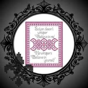 Satan Whispers-Handmade Cross Stitch & DIY Cross Stitch Kit (Copy)