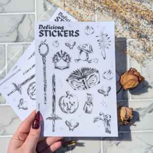 Delicious Stickers: A Dungeon Meshi Sticker Flash Sheet - A5 D&D Dunmeshi Art