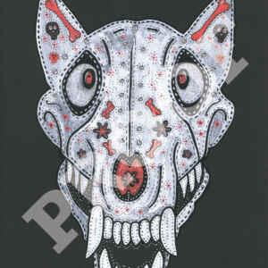 Wolf Skull: Original Gothic artwork