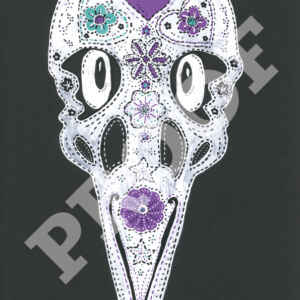Raven Skull: Original Gothic artwork