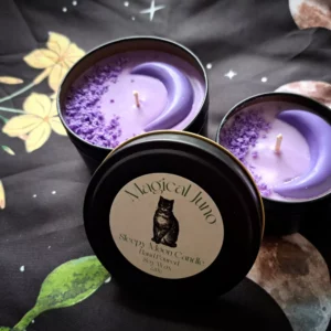 Magical Juno | Sleepy Moon candle soy wax vegan Tarot Lavender halloween goth witchy