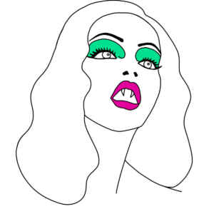 ‘Pretty Baby’ 18.5 x 14.3cm limited edition Vampire mini print