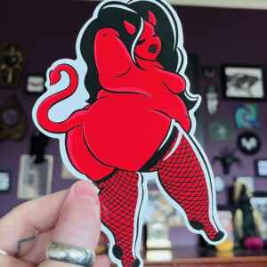 Fat Babe Sticker, Luci the Devil
