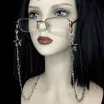 Twinkle glasses chain: space accessory, star accessories, alt eyewear, alternative eye decoration, christmas gift, cosmic witch, pagan,goth8