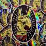 Zombie Hand Holographic Vinyl Sticker