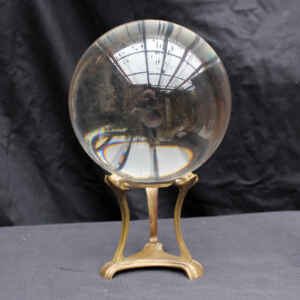 150mm Scrying glass ball on vintage brass base