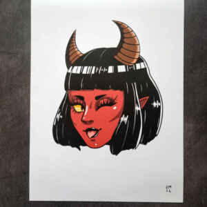 Cheeky Devil A4 Print