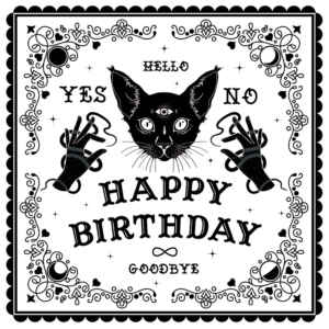 Kitty Ouija - Greeting Card - WHITE