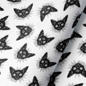 Kitty Abyss - Gift Wrap Sheet - WHITE