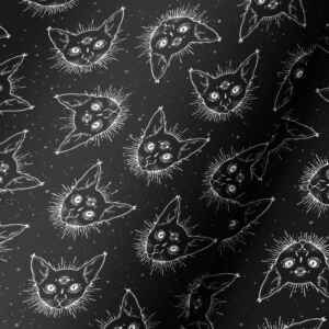 Kitty Abyss - Gift Wrap Sheet - BLACK