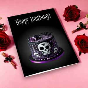 Goth Birthday Cake Card