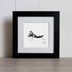Praying Mantis original charcoal pencil drawing - entymology art