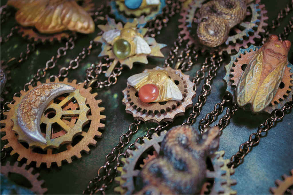 One of a kind talismans, steampunk jewelry, curiosities and occult art.