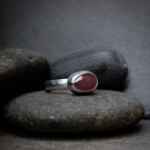 Handmade Pink Sapphire and Sterling Silver Ring.
