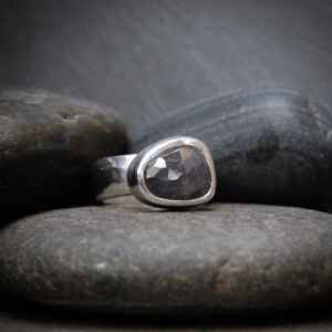 Handmade Blue Sapphire and Sterling Silver Ring.