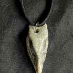 handmade porcelain bird skull pendant necklace