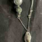 handmade porcelain bird skull pendant necklace