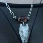 Handmade porcelain animal skull pendant necklace