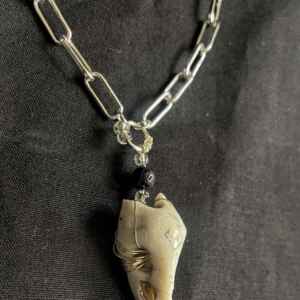 handmade porcelain animal skull pendant necklace