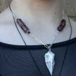 handmade porcelain animal skull pendant necklace