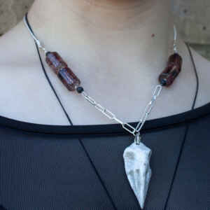 handmade porcelain animal skull pendant necklace