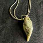 Handmade Porcelain bird skull pendant necklace