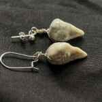 Mismatch Handmade Porcelain bird skull earrings