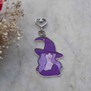 Witchy Vibes Keychain with Heart Clasp