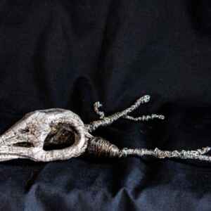Bird-Deer Hybrid Skull Sculture