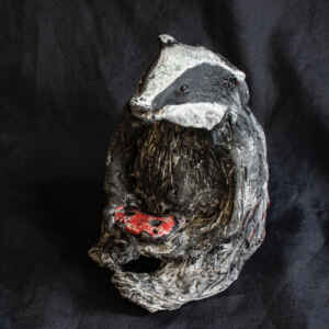 Gaming Badger Sculpture