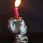 Doll head candle holder