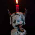 Venom tongue doll candle holder