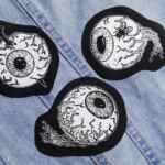 Eyeball Patches - horror patches, gothic fashion, witchy, eye patch, sew on, punk patch, filler patches, occult, goth screen print patch
