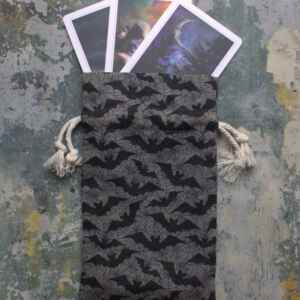 Bats and Spiderwebs Tarot Card Bag