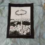 Ink Cap Mushrooms Back Patch - witchy patch, goth back patches, fungi lover, toadstool patch, nature punk backpatch, for jackets, large