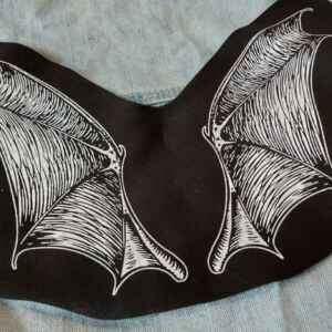 Demon Wings Back Patch - punk back patch, goth patches, occult patch, screen print patches, bat wings patch, devil wing, deamon, satanic
