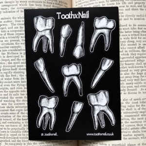 Teeth sticker sheets - Spooky, creepy, occult, horror, bullet journal, scrapbook, planner stickers, Creepy, Halloween, Horror, Witchy