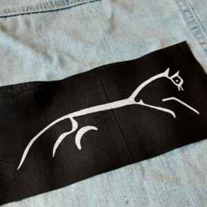 White Horse Patch - chalk, folklore, legend, british, folk horror patch, occult patches, prehistoric, myths, mythology, patches for jackets