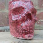 Crimson Skull Pot Ceramic