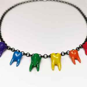 Rainbow Teeth Necklace